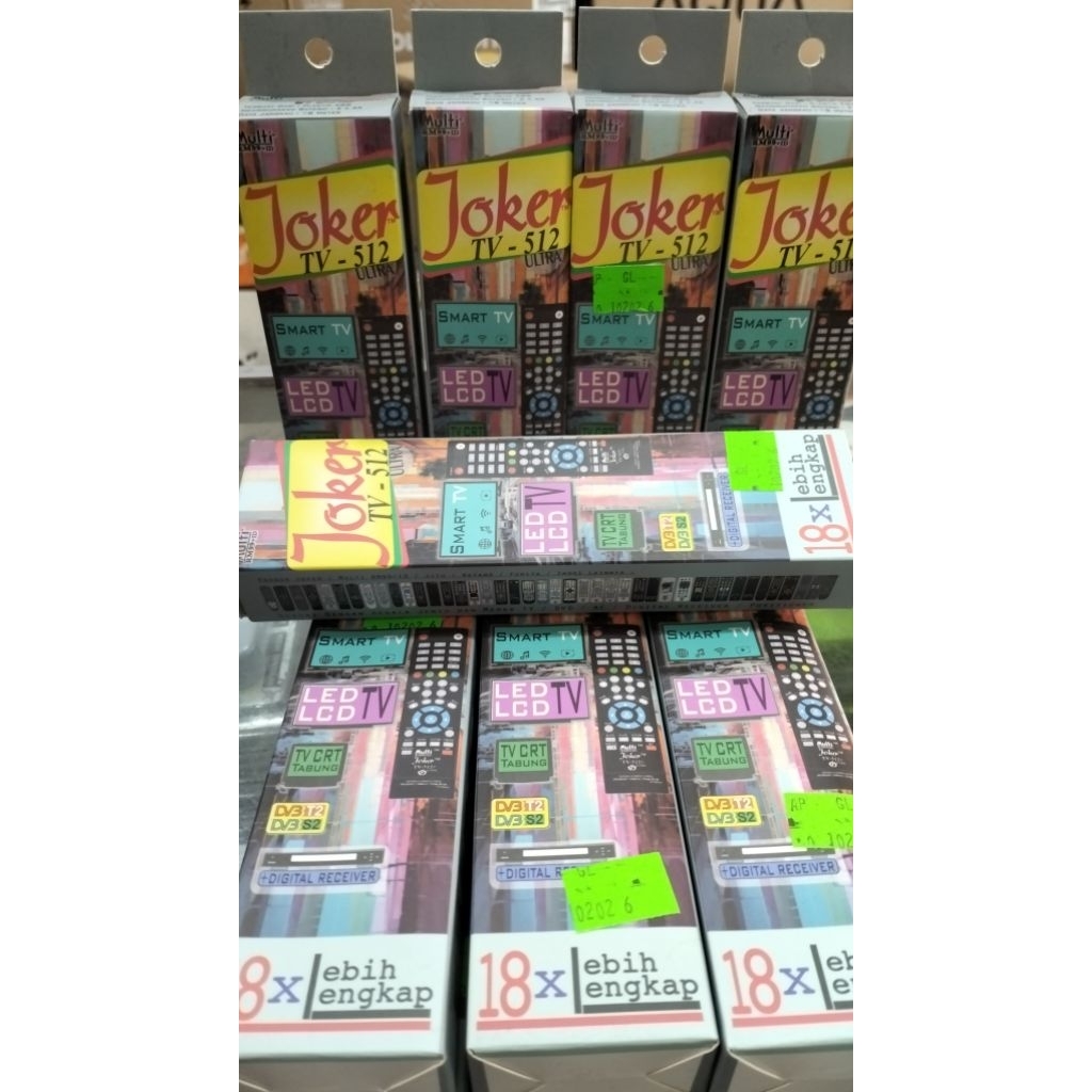 Remote TV Joker Universal 18x Lebih Lengkap TV LED, LCD, Smart TV, Digital Receiver