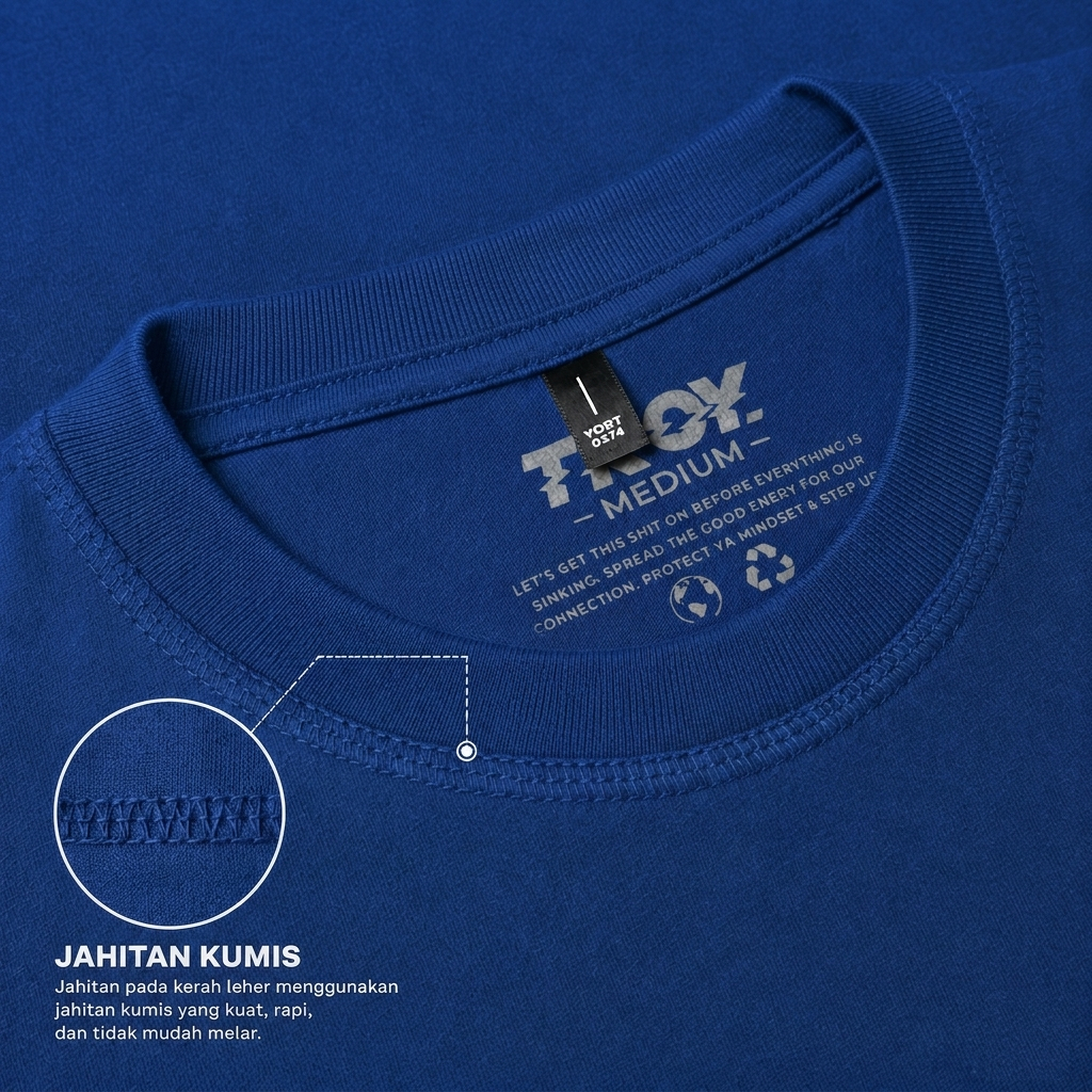 Troy Company Kaos Pria Lengan Panjang Biru Benhur - Sea Symphony Longsleeve Tshirt Royal Blue LSD 3159