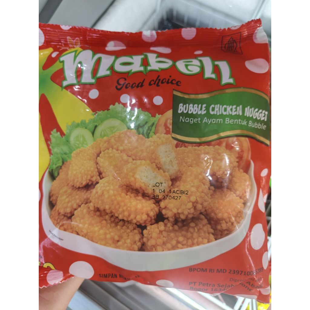 Mabell Bubble Chicken Nugget 450gr | Mabell Nugget Ayam Crispy