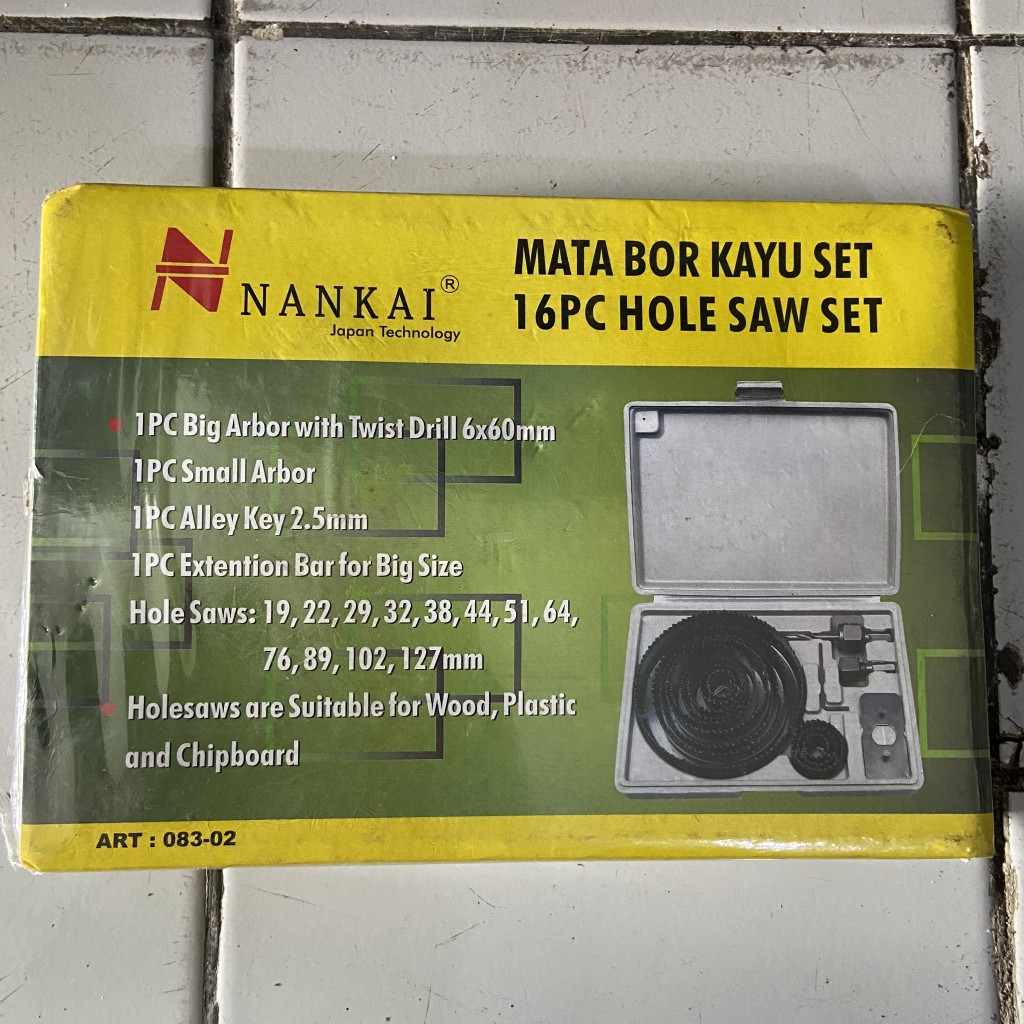 Mata Bor kayu SET Hole saw set Nankai