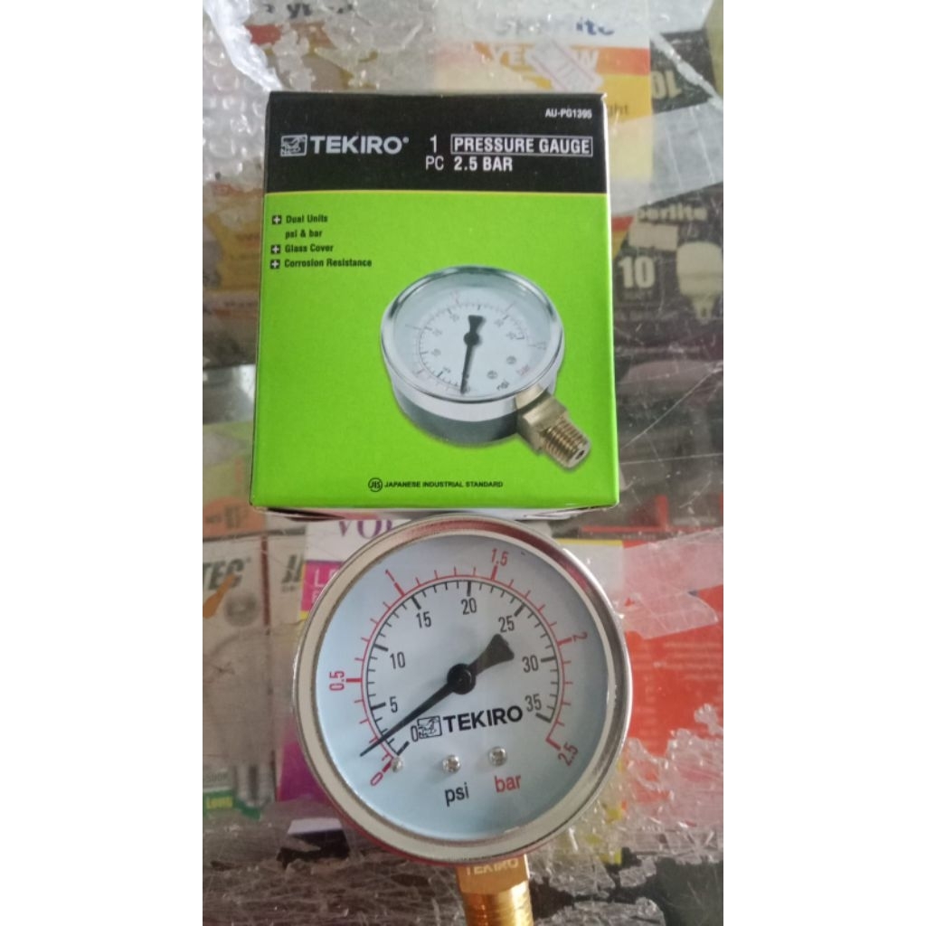 TEKIRO PRESSURE GAUGE Tekiro ALAT UKUR TEKANAN ANGIN KOMPRESOR Pengukur Tekanan