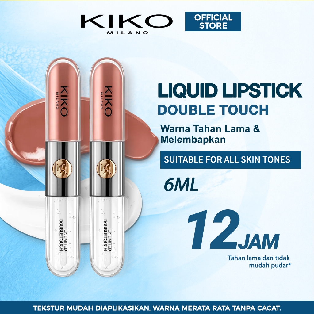KIKO Milano Unlimited Double Touch  6ML Liquid Lipstick - lipstik long lasting matte