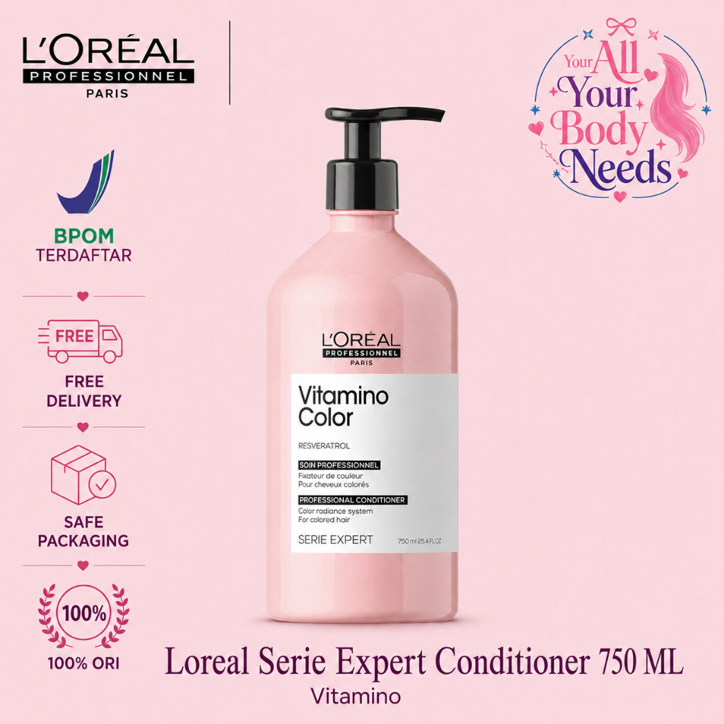 Loreal Serie Expert Conditioner Kondisioner 750 ML Vitamino Absolut Repair Prolonger Loreal Conditioner Kondisioner Perawatan Rambut Berwarna Rusak Bercabang