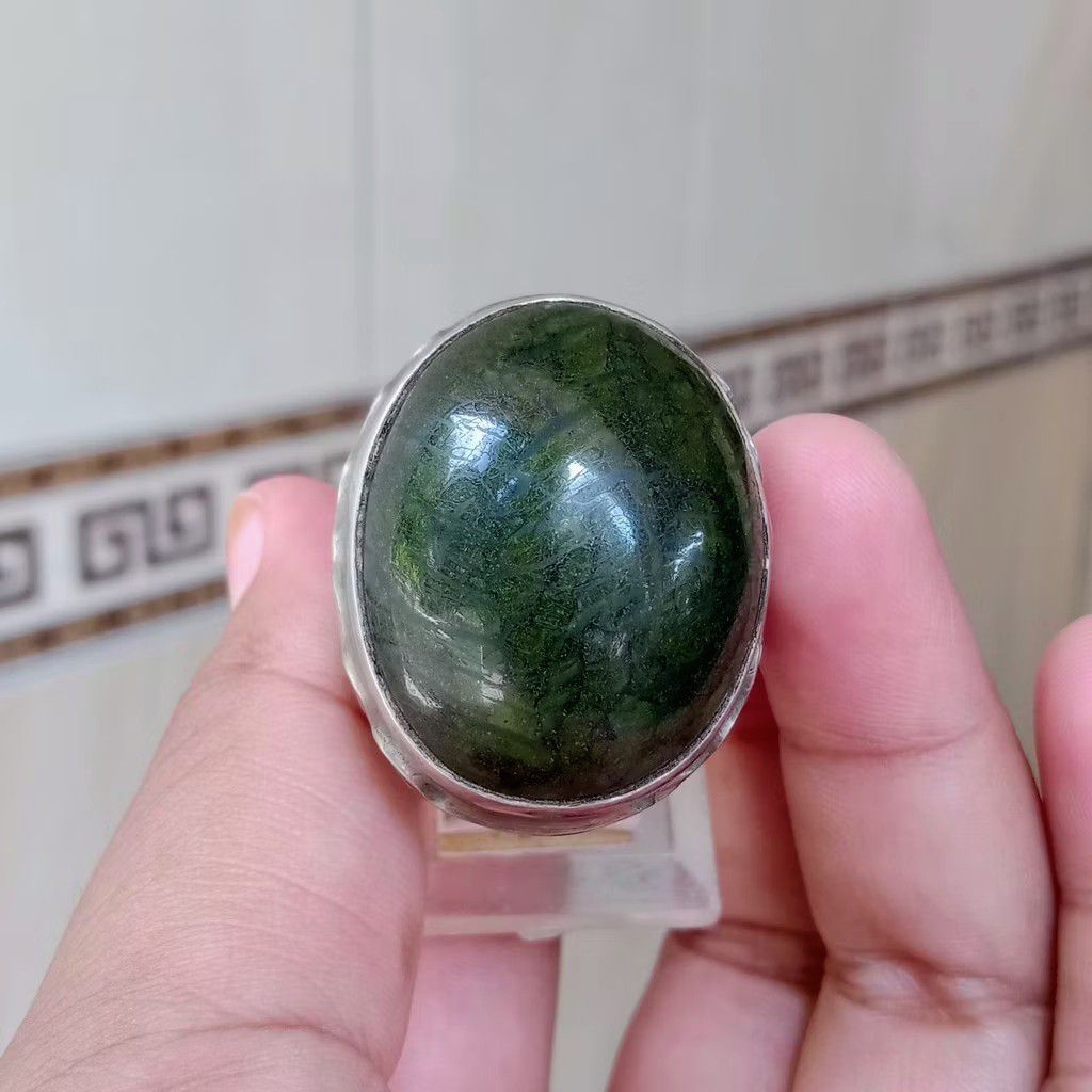 Cincin Batu Permata Natural Neprite Papua Asli