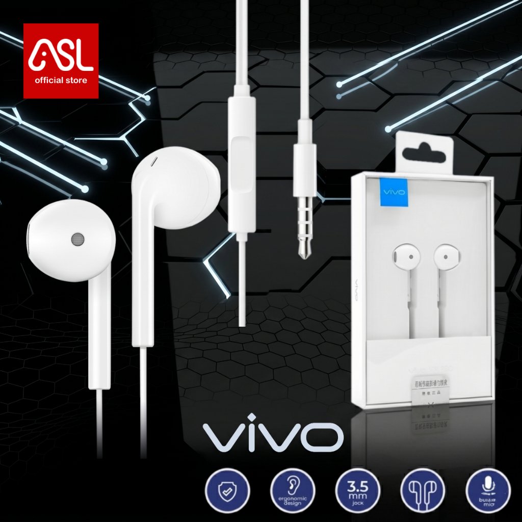 HEADSET VIVO ORIGINAL 100% EARPHONE VIVO HIFI