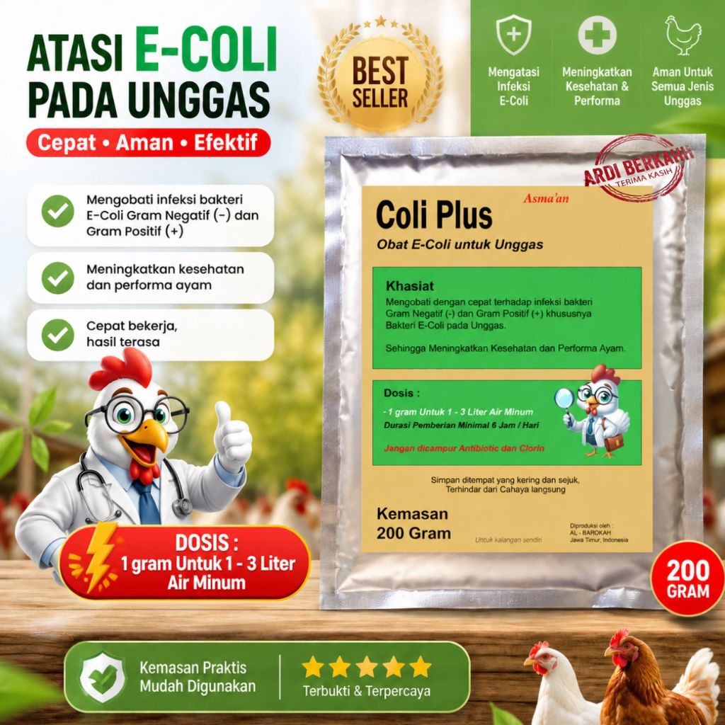 Coli Plus - Obat E-Coli untuk Unggas