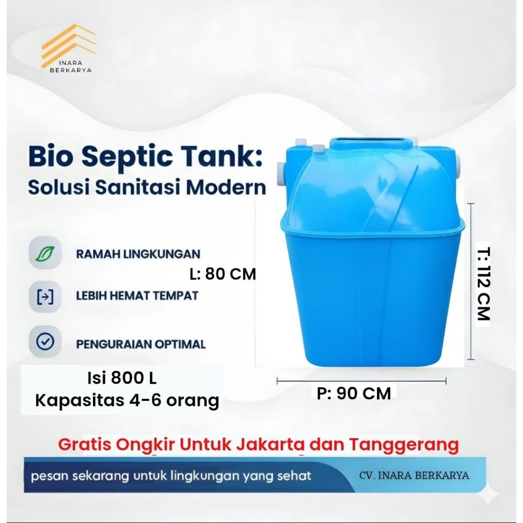 BIO SEPTIC TANK 800 LITER BIO TECH