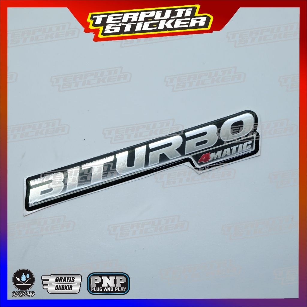 emblem timbul BITURBO 4 matic/logo biturbo 4 matic
