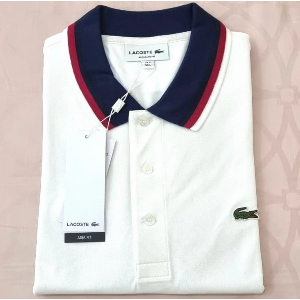Lacoste Polo Twin Tipped White