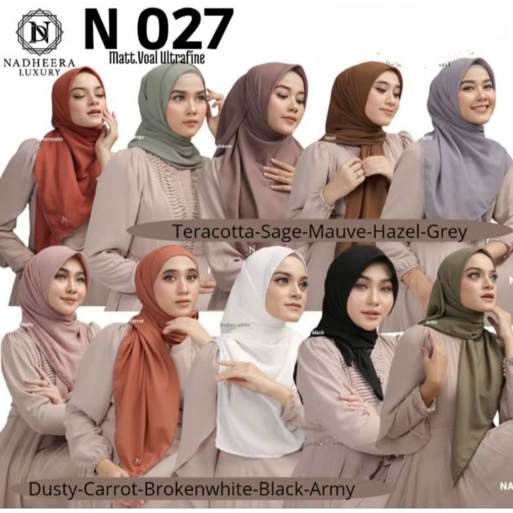 Jilbab N027 - Nadheera Luxury ( READY STOK)