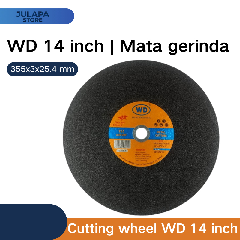 Mata Gerinda potong WD 14 inch | Mata gerinda WD 14" | Cutting Wheel WD 14inch | Mata Potong Tajam 1
