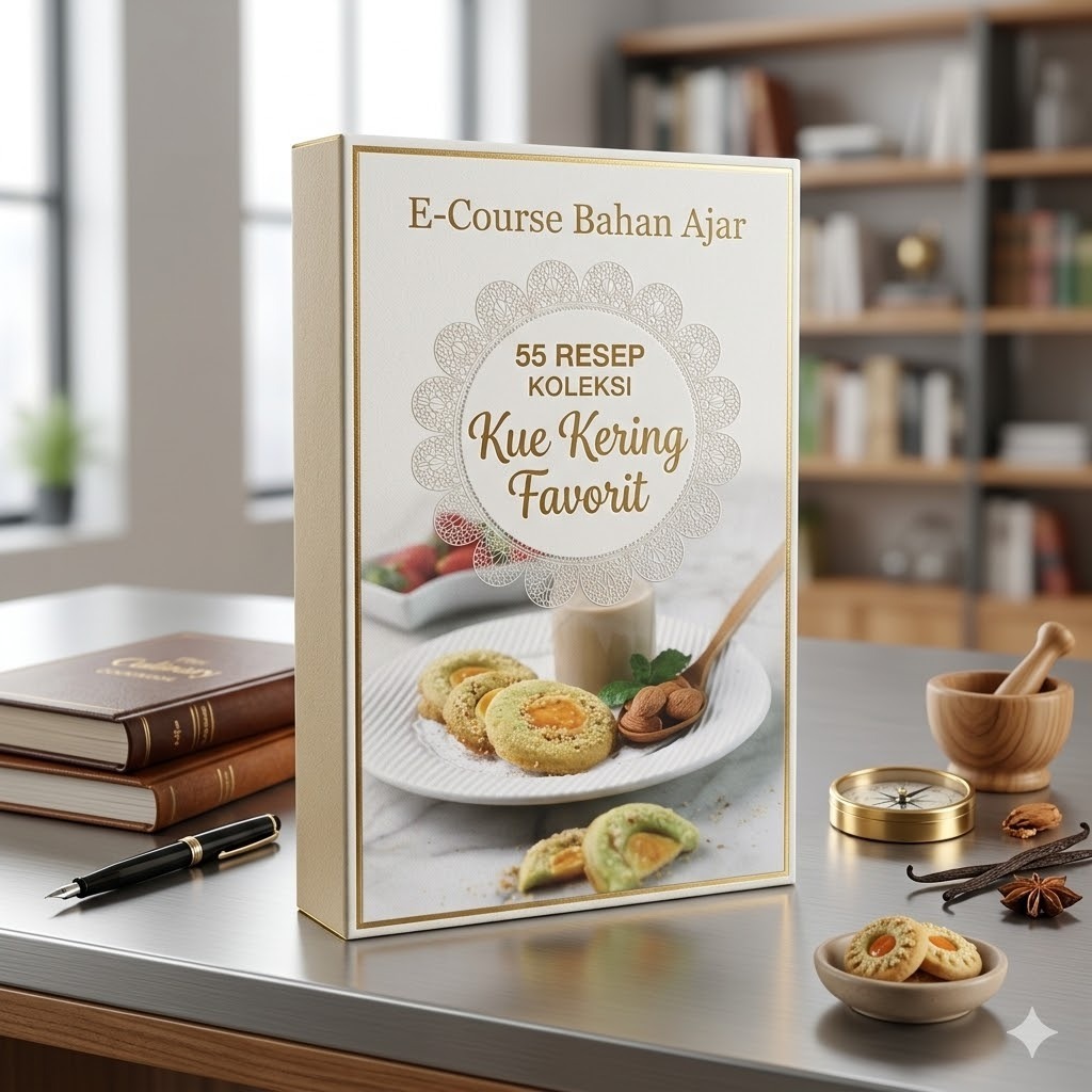 E-Course Bahan Ajar - 55 Resep Kue Kering Favorit Koleksi Yongki Gunawan