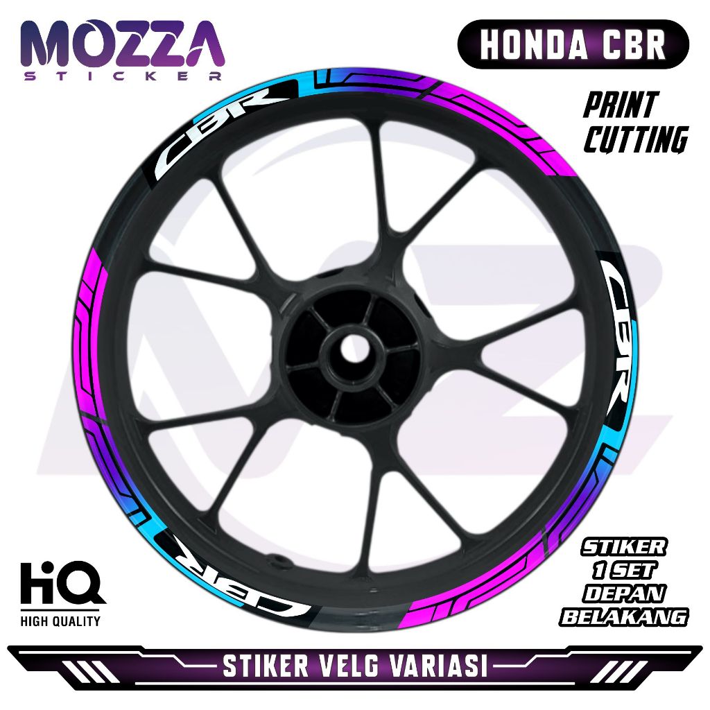 Stiker Velg CBR / Lis Velk Motor / Cutting Stiker Velg / Sticker Velk Honda CBR Variasi Keren Desain