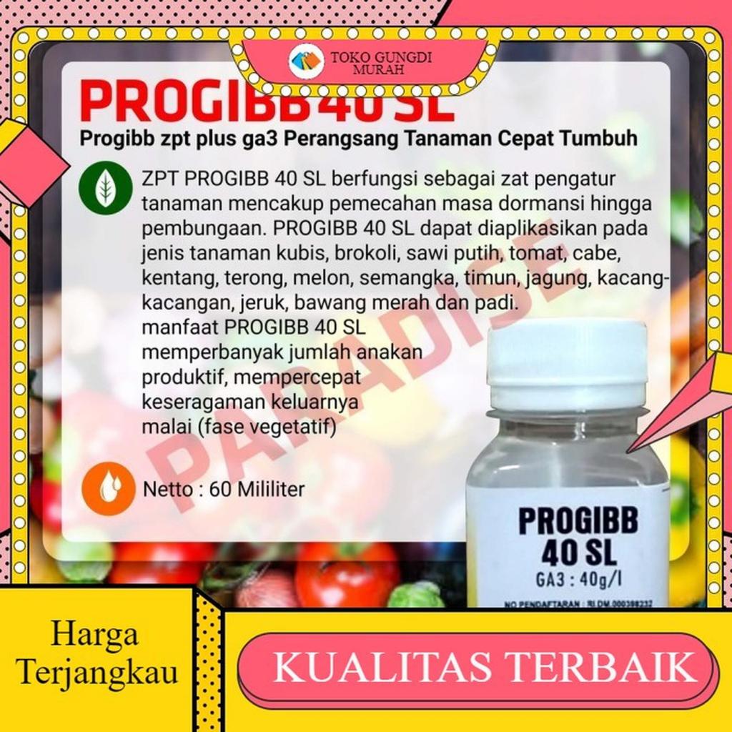 PROGIBB 40 SL 60 ml GA zpt pemacu pertumbuhan tanaman ga3 cair semprot progib