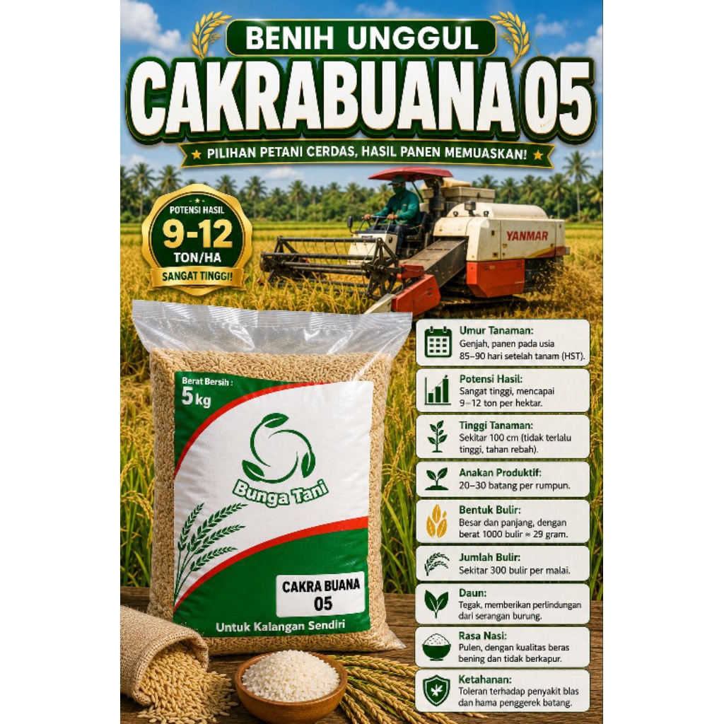 BENIH PADI CAKRABUANA 05  5KG ORI