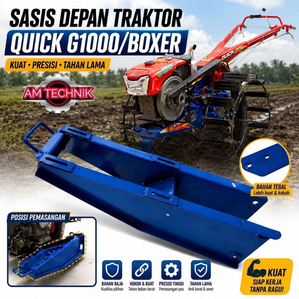Sasis Depan Traktor Quick g1000/Boxer