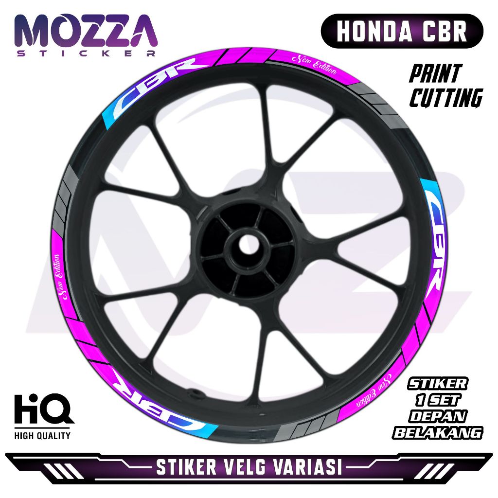 Stiker Velg CBR / Lis Velk Motor / Cutting Stiker Velg / Sticker Velk Honda CBR Variasi Keren Desain