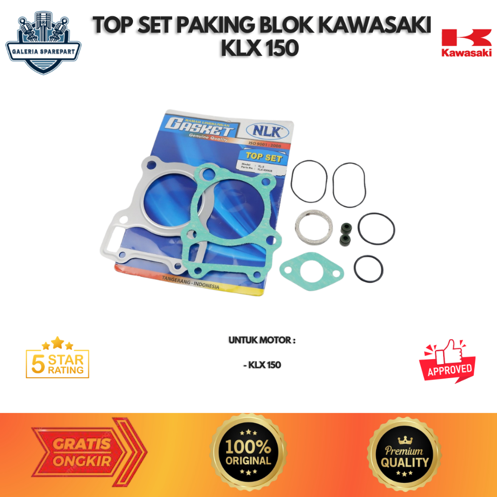 Top set paking blok kawasaki KLX 150 Original