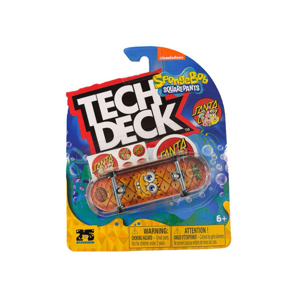 TECH DECK SPONGEBOB SQUAREPANTS SANTA CRUZ FINGERBOARD