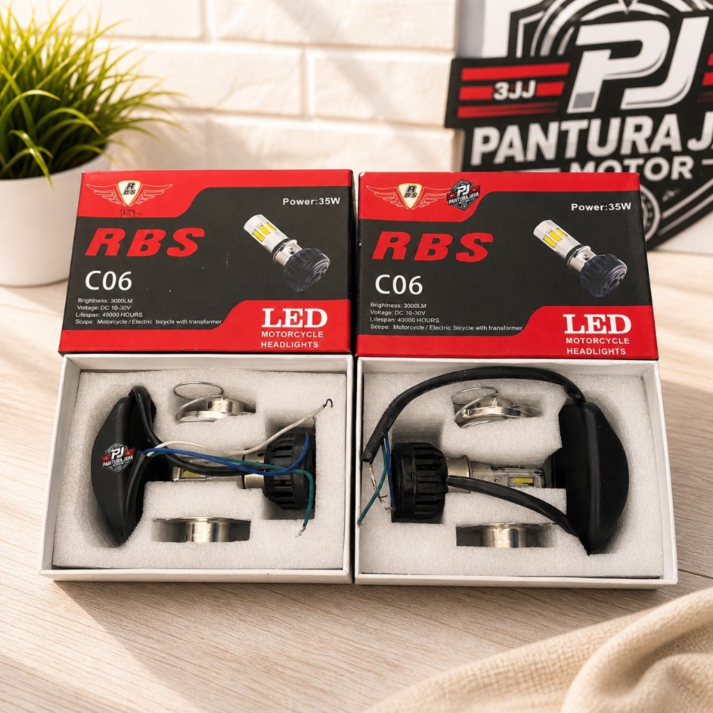 LAMPU UTAMA MOTOR LED RBS C06 35W 3000LM AC DC KUALITAS ORIGINAL