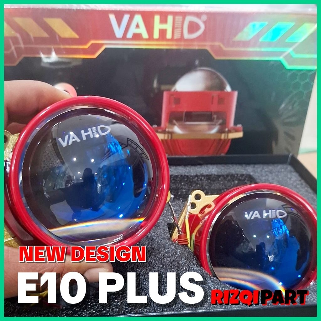 Vahid Biled projie e10 plus red series | lampu utama mobil motor 3 inch purple lens