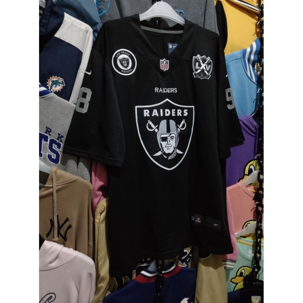 Jersey Rugby NFL RAIDERS HITAM