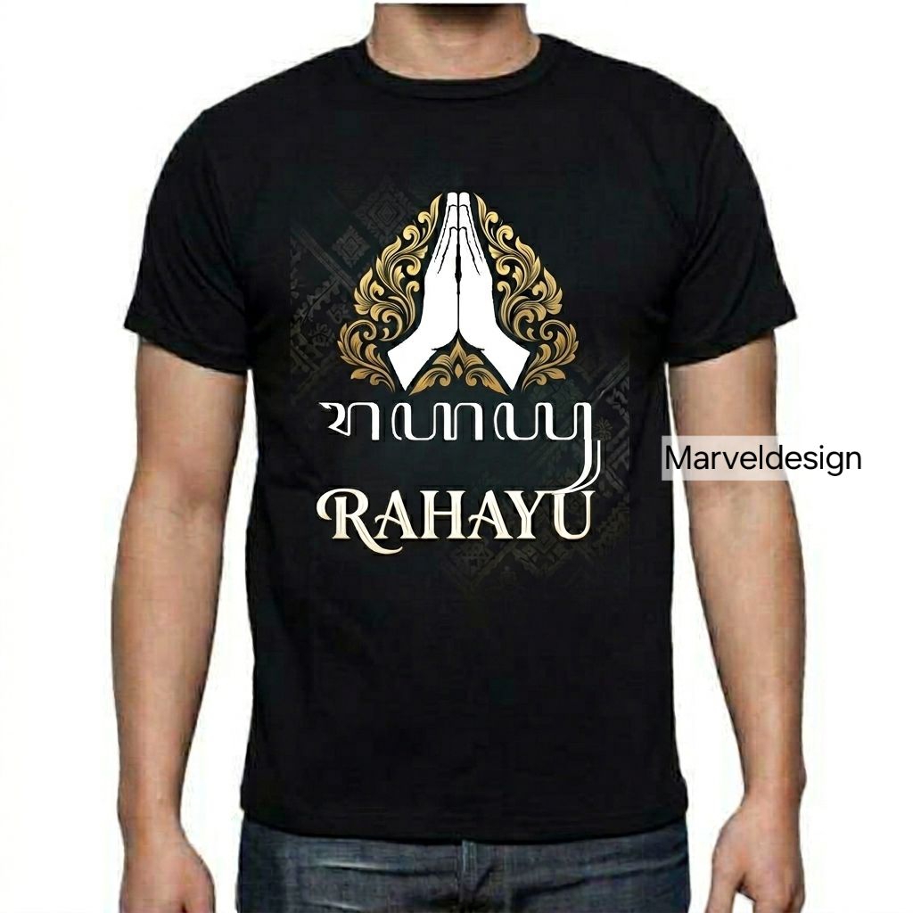 KAOS AKSARA JAWA RAHAYU KAOS PRIA COTTON COMBED 24S