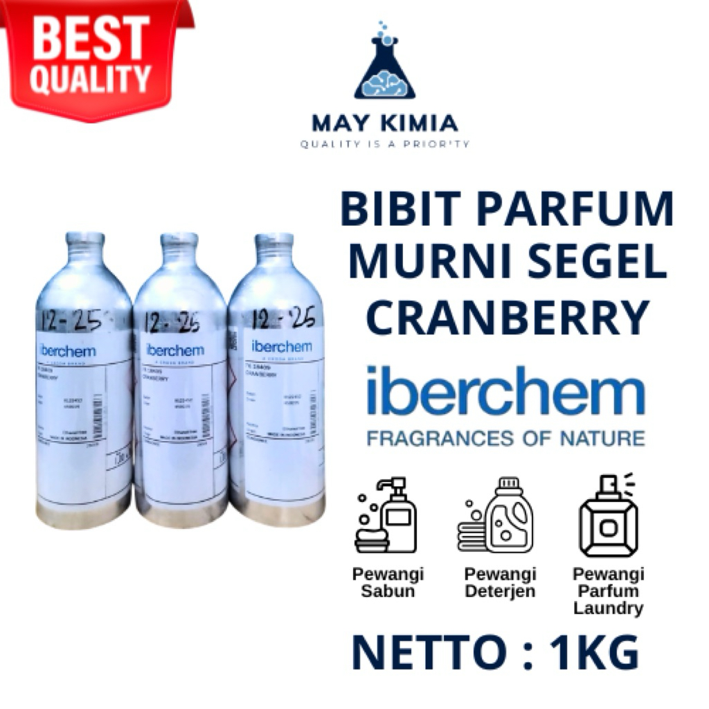 BIBIT PARFUM MURNI CRANBERRY 1KG SEGEL IBERCHEM / BIBIT PARFUM IBERCHEM MURNI SEALED 1KG / BIBIT PAR