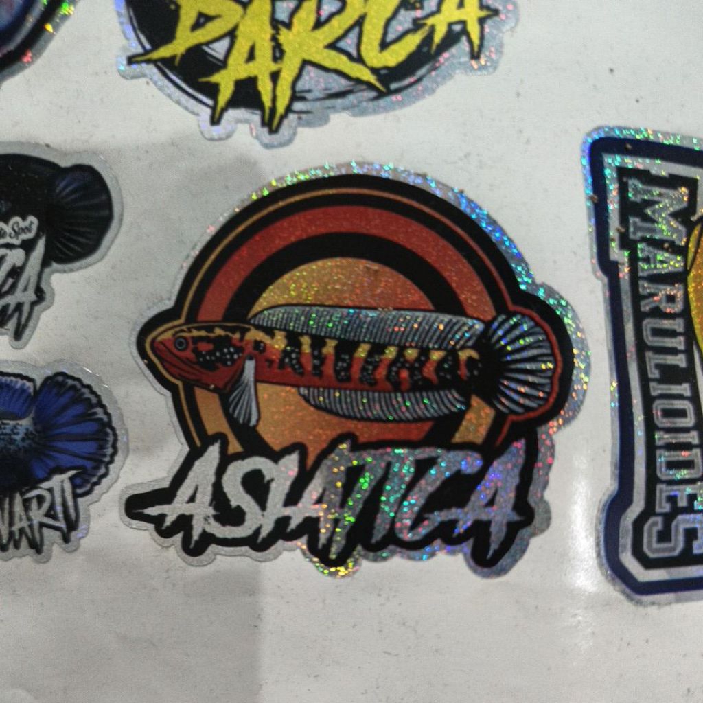 Stiker Channa Asiatica Rsp FULL RED