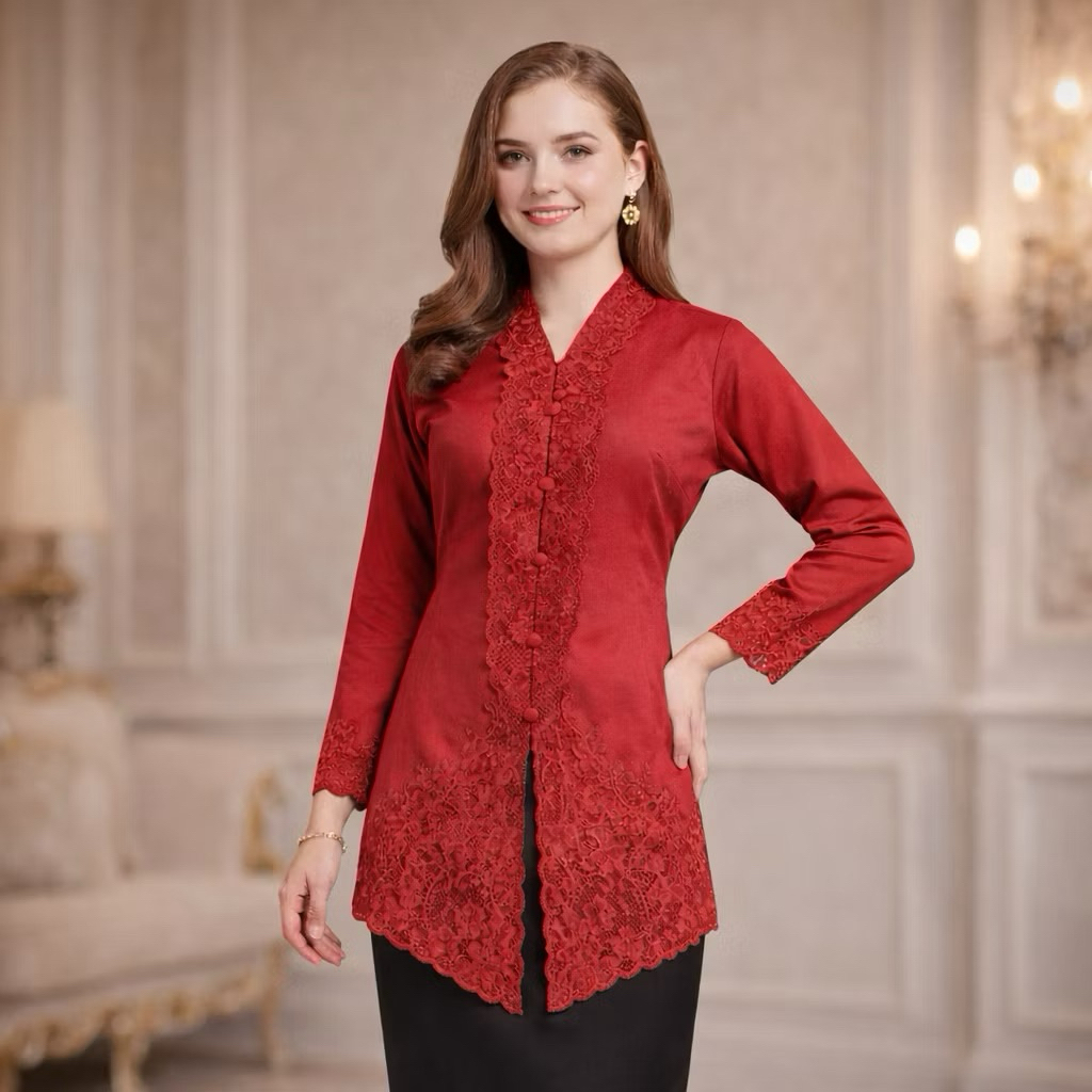 Baju Kebaya Encim Bordir Toyobo Kebaya Encim Kartini Senada Baju Kebaya Lengan Panjang