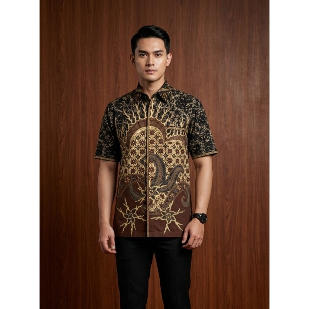 Batik Cantieq Exclusive -WIBISANA| Batik Pria modern bordir smock mewah nyaman dipakai | Batik pejab