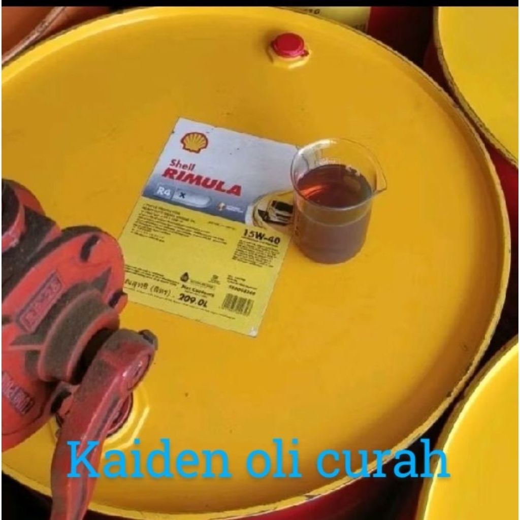 eceran 1 liter oli Shell rimula r4x sae 15w-40 oli mesin rimula ( 1 liter )