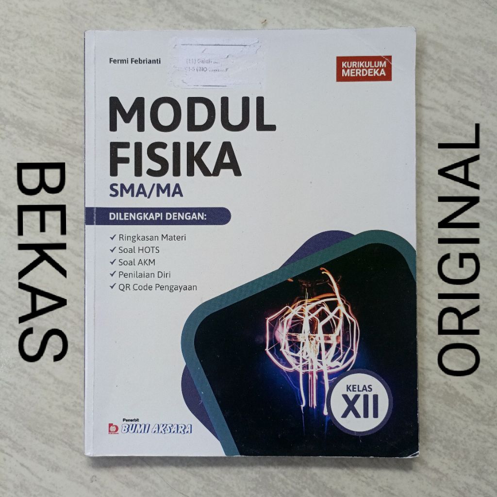 ( BUKU BEKAS ) ( ORIGINAL ) Modul IPA Fisika kelas 12 XII 3 III SMA MA Penerbit Bumi Aksara Kurikulu