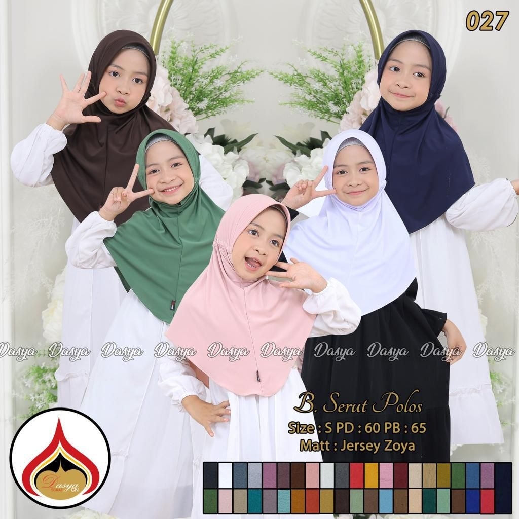 HIJAB BERGO SERUT INSTAN ANAK HAMIDAH PREMIUM