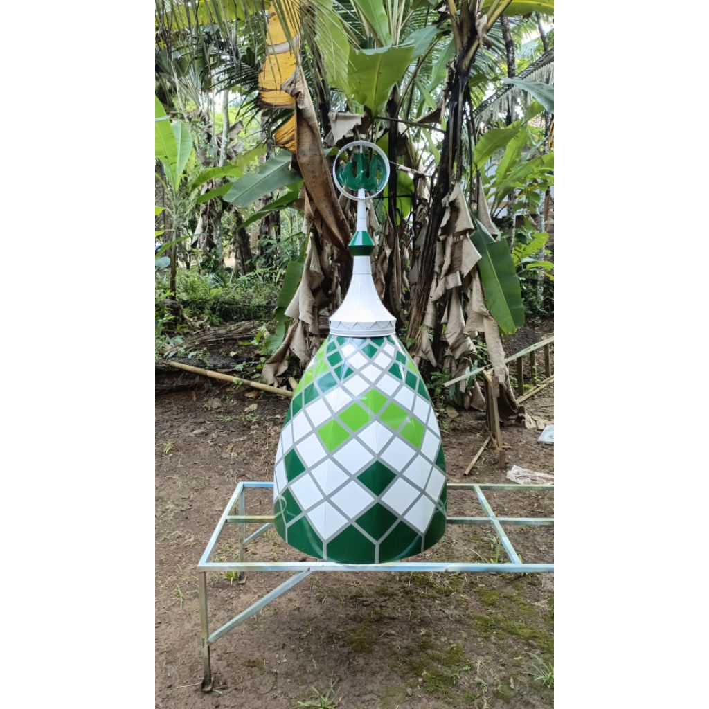 Kubah Masjid Galvalum 60 cm tapak bawah elegan