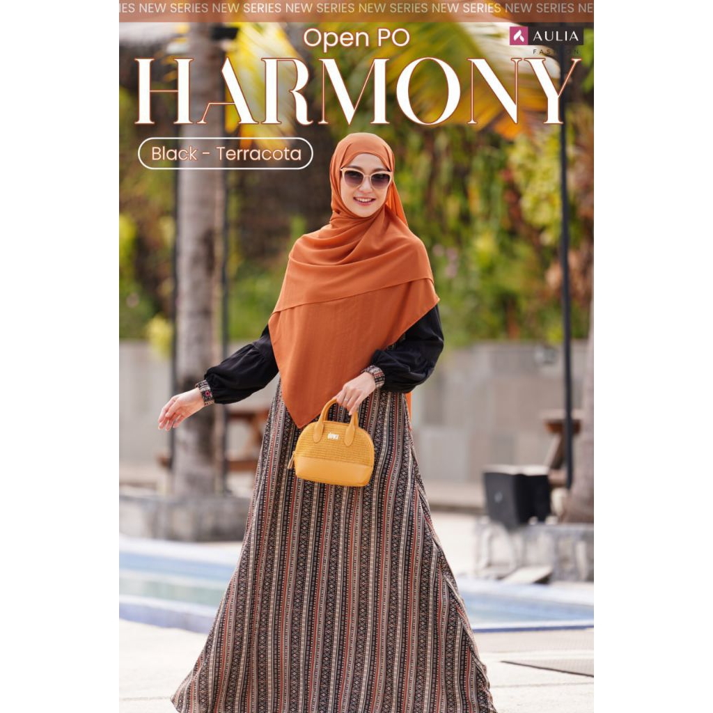 gamis aulia harmony black