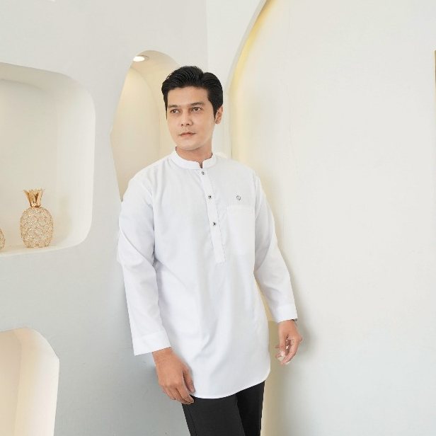 HIMADA WEAR Koko NAZEEF PANJANG Dewasa Kurta Baju Muslim Pria Dewasa Polos Lengan Panjang Koko Sunna