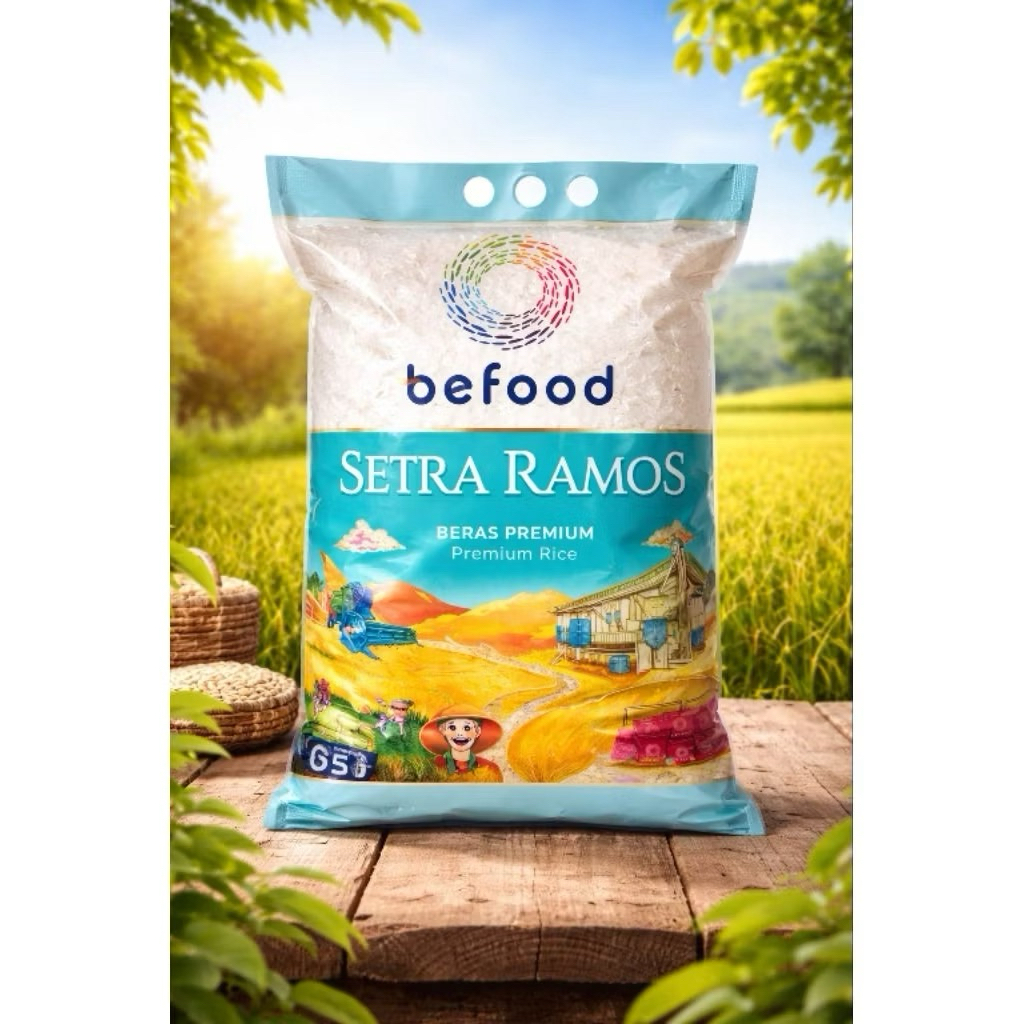 Beras Befood Setra Ramos 5 Kg – Beras Premium Pulen, Putih Bersih