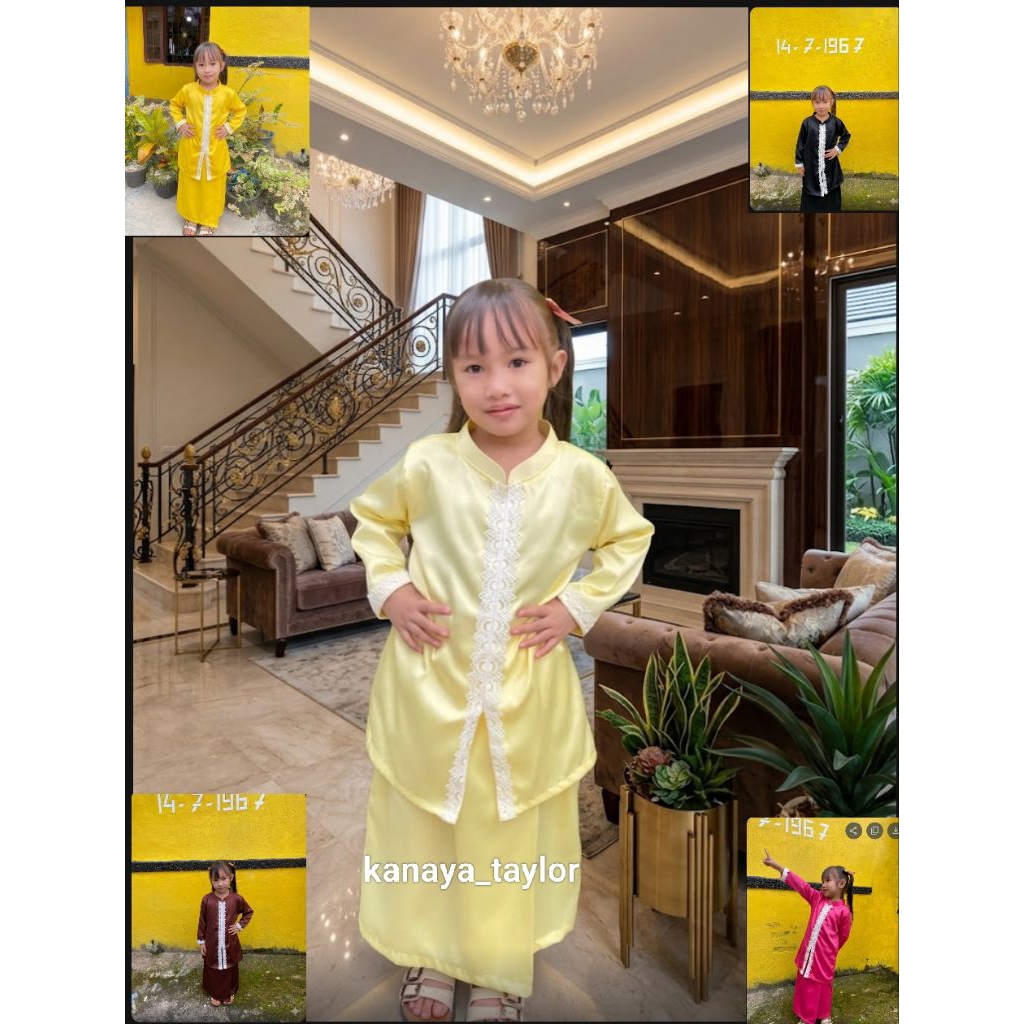 TERBARUUU ONESET KANAYA KURUNG MELAYU ANAK PEREMPUAN MEWAH ELEGAN 2026 BAJU KONDANGAN,SEKOLAH DLL