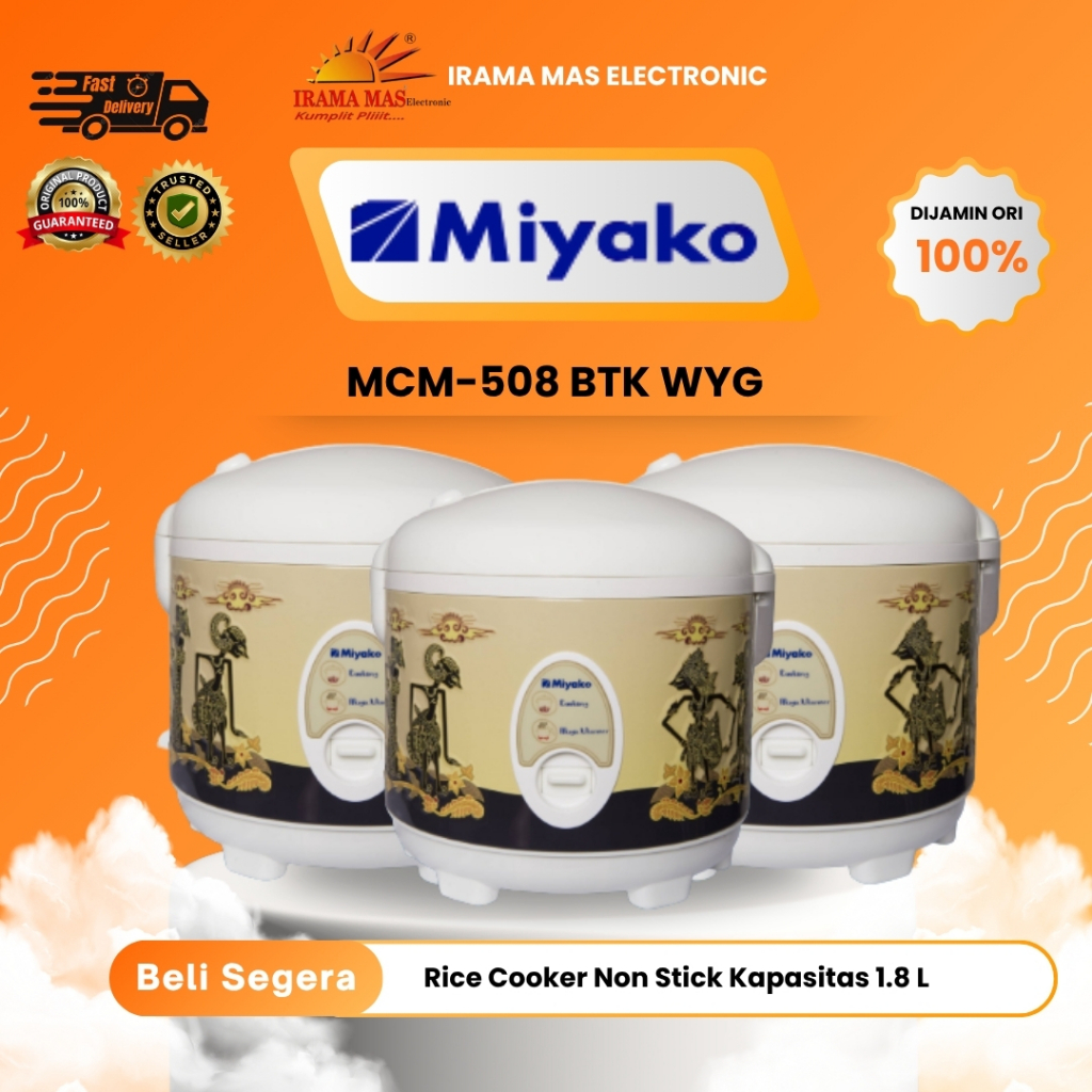RICE COOKER MIYAKO MCM-508 WAYANG 1,8 LITER Spesial Edition : Wayang