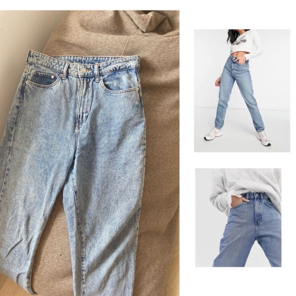 PRELOVED Weekday Mom High Waist Jeans Light Blue