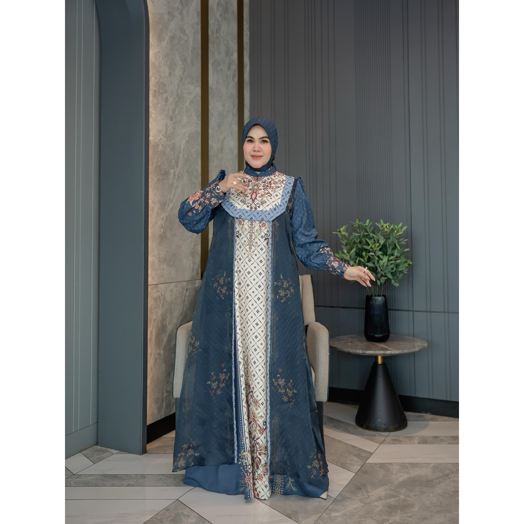 Gamis Syari Mewah Syahira Series By Azzahra Syari / Gamis Syari Kekinian / Gamis Syari Premium