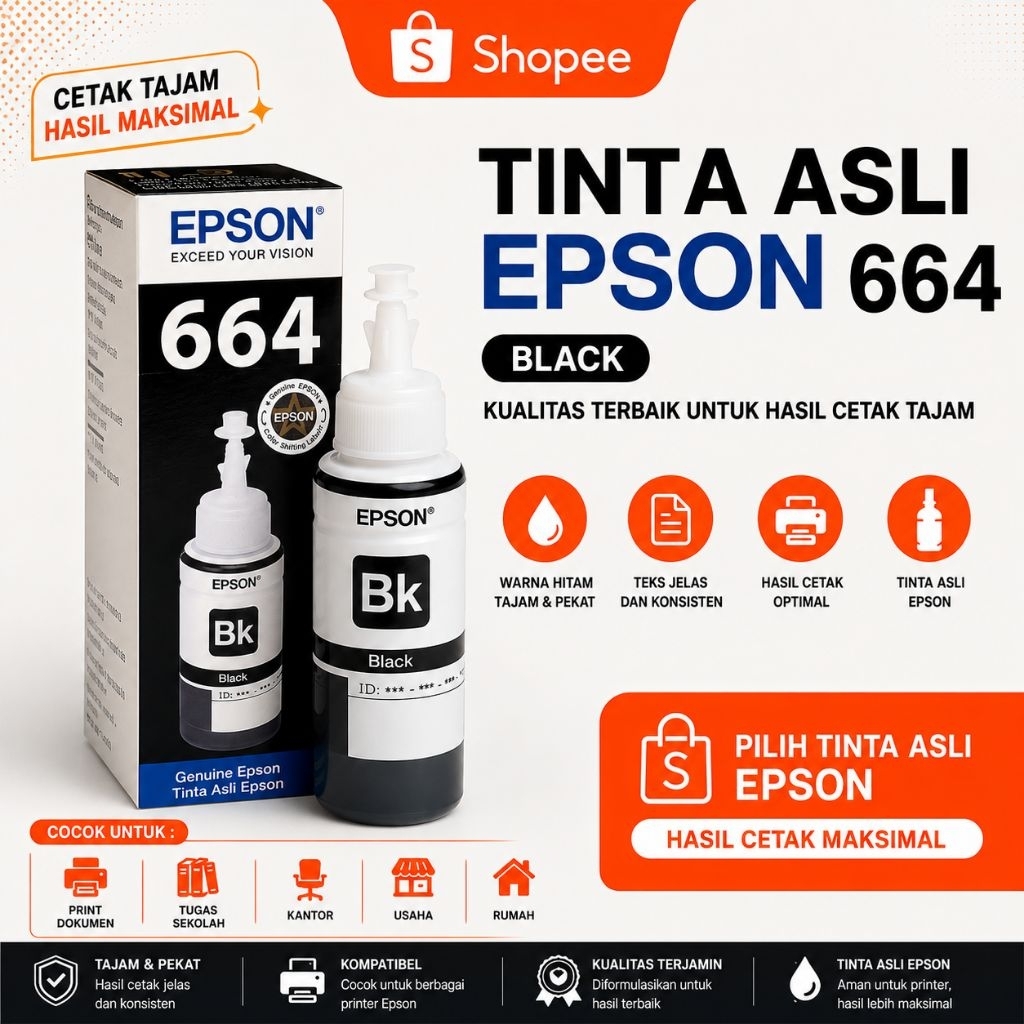 Tinta Original Epson 664 Black