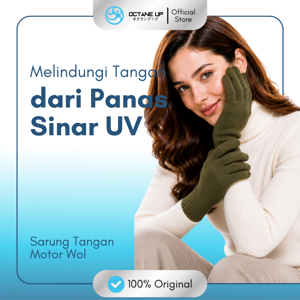 Sarung Tangan Motor Rajut Wol Benang 8 Tebal Multifungsi Premium Octane Up