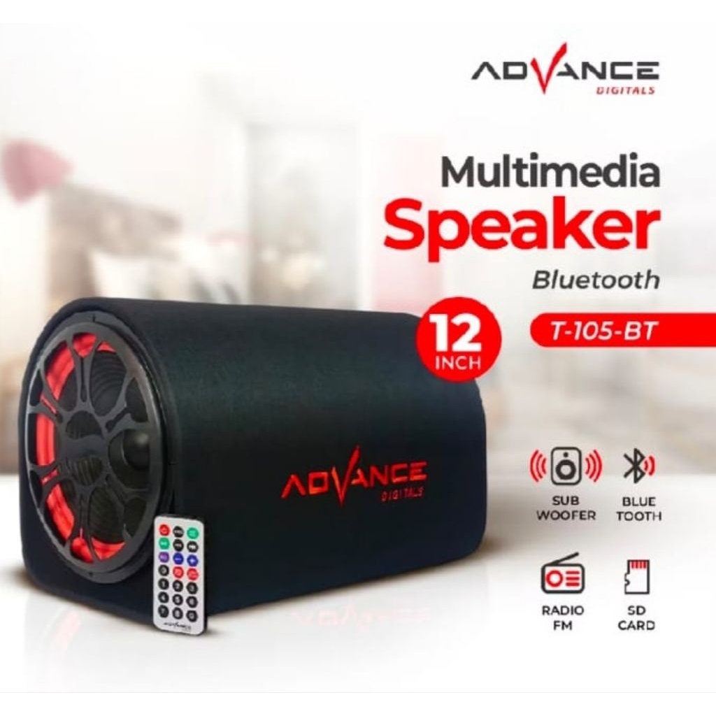 ADVANCE T-105 BT Speaker Portable Aktif Bluetooth Subwoofer 12" inch
