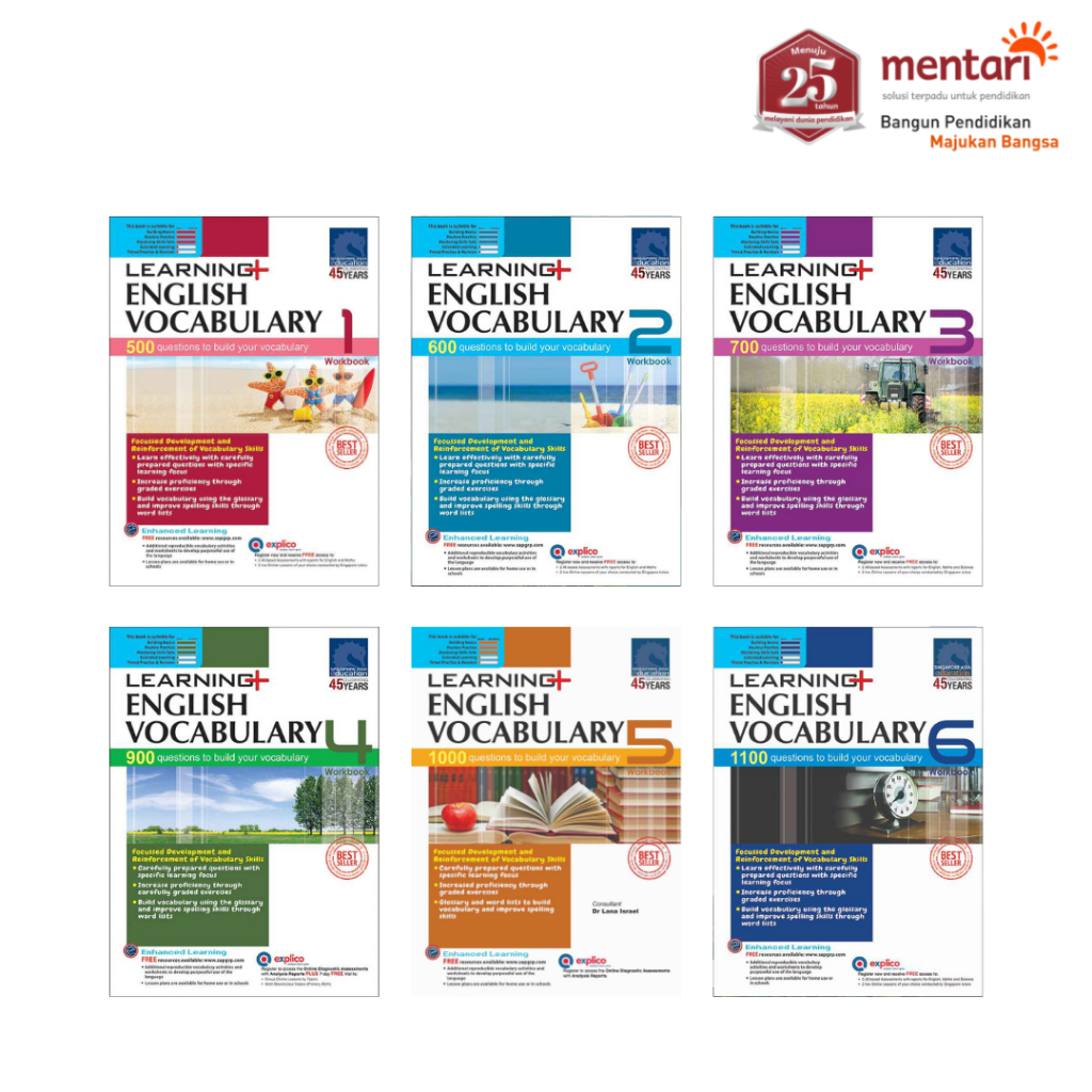 SAP | Learning+ English Vocabulary Workbook | Buku Latihan Bahasa Inggris SD