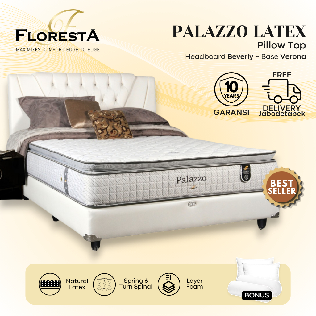 Kasur Springbed Floresta Palazzo Latex Pillow Top