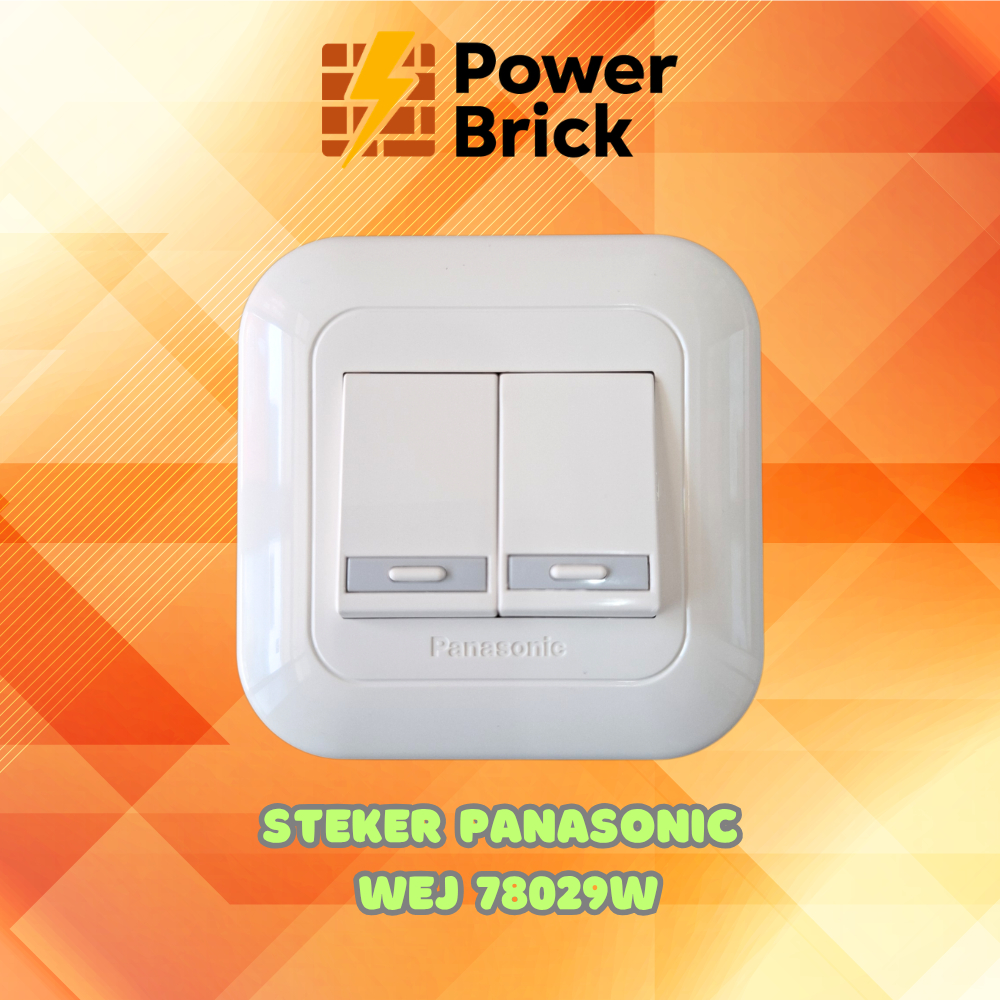 Saklar Seri Set Panasonic WEJ 78029 + WEJ 5531 - Saklar Ganda Listrik Panasonic