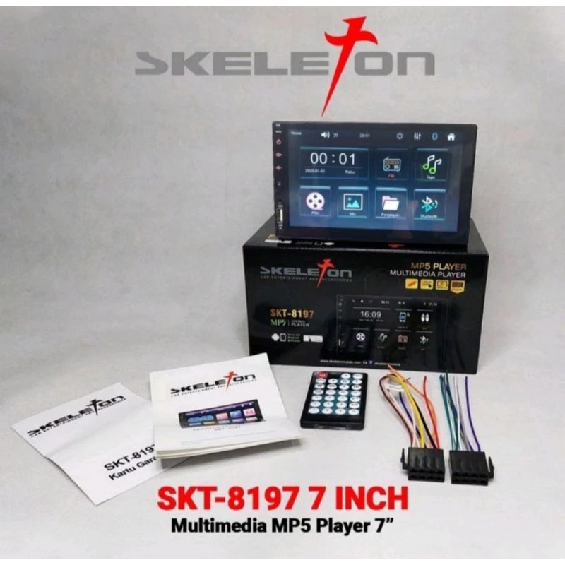 NEW - Head Unit MP5 7 Inch Skeleton SKT-8197