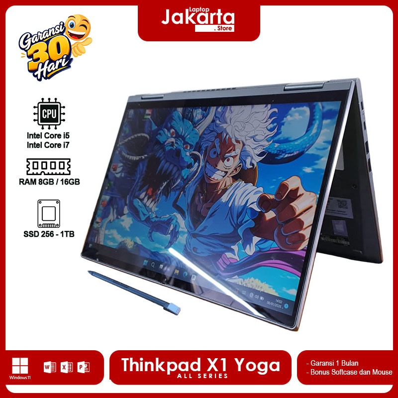 LAPTOP LENOVO THINKPAD X1 YOGA SERIES | 14'' TOUCHSCREEN 360° | SECOND BERKUALITAS BERGARANSI